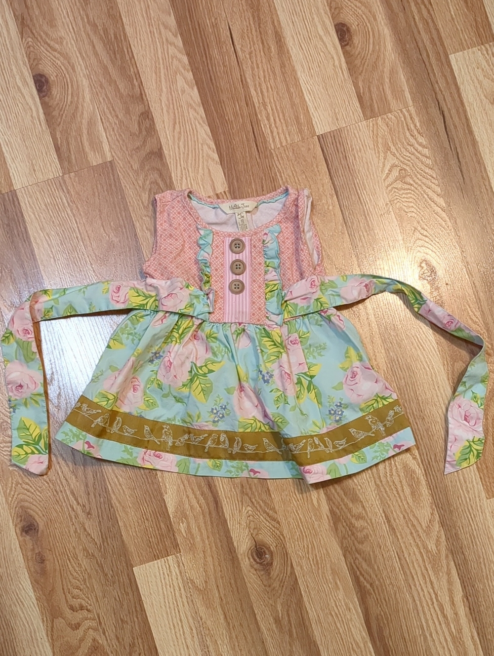 Matilda Jane Pink & Mint Floral Girls' Sash Top